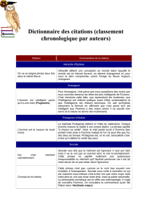 Dictionnaire des citations (classement