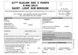 41ème SLALOM DES 2 PONTS 2 5 MAI 2013 SAINT