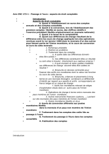 Avis CNC 173-1 - Passage à l`euro : aspects de droit comptable
