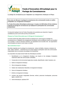 EXPRESSION D`INTERET au Fonds d`Innovation AfricaAdapt pour