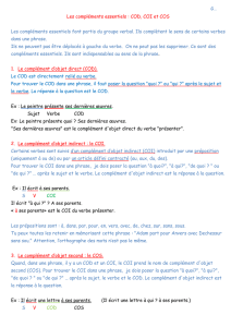 Les compléments essentiels : COD, COI et COS Les compléments