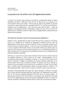 Mickaël Blanchet Docteur en Géographie Les paradoxes du vélo en