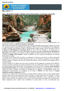 Royaume du Maroc Réf : région 1_5 Titre : Destination Agadir et
