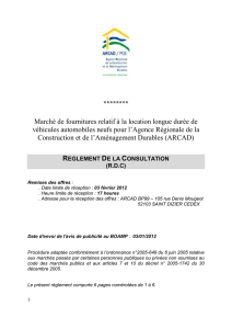 Réglement de la consultation