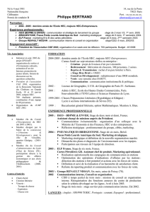 CV gratuit Ecole de commerce - Net