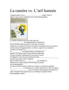 Comment fonctionne l`appareil photo vs. l`oeil human