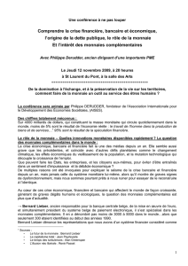 Conférence 2 – La monnaie, côté pile, côté face, de la domination à