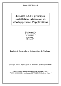 Rapport IRIT/2004-5-R J.-P. Arcangeli, V. Hennebert, S. Leriche, F