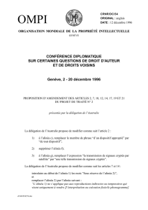 CRNR/DC/54: Proposition d`amendement des articles 2, 7