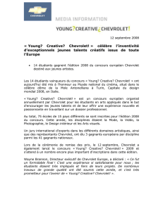 12 septembre 2008 « Young? Creative? Chevrolet! » célèbre l