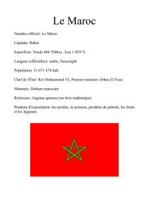 Le Maroc Nombre officiel: Le Maroc Capitale: Rabat Superficie