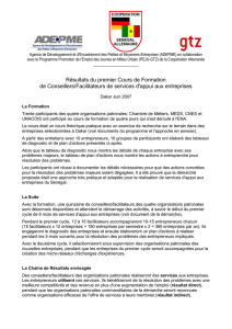 Situation des entreprises sélectionnées à Sidi Bouzid (2/2001)