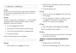 1) Observons &ndash; r&eacute;fl&eacute;chissons 1er cas : Un jour, nous avions tous les