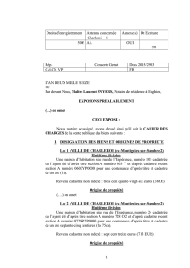 cahier des charges - Notaire Laurent SNYERS