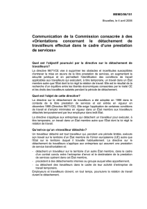 Communication de la Commission consacrée à des orientations