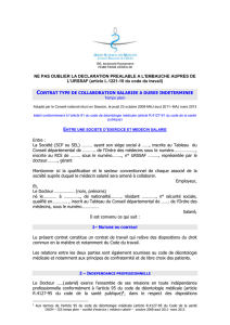 Contrat type de collaboration salariée à durée indéterminée entre
