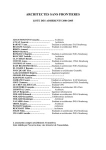 architectes sans frontieres - Architectes sans frontières