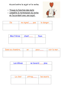Accord entre le sujet et le verbe