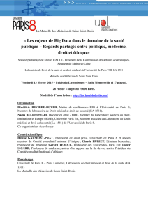 4 février 2015 Programme colloque Big Data et Santé