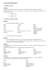 Initiation à l`algorithmique