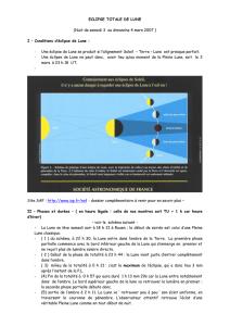 L`éclipse de Lune du 3 Mars 2007