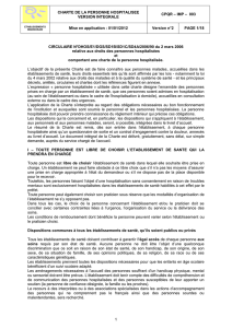 CHARTE DE LA PERSONNE HOSPITALISEE VERSION