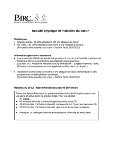 Maladies du coeur - PARC - The Physical Activity Resource Centre