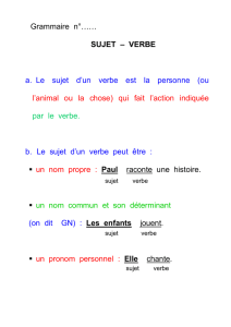 Pour chacune des phrases suivantes, entoure le groupe sujet et