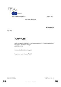 PARLEMENT EUROPÉEN 2009 - 2014 Document de séance