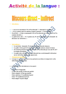 Discours direct – indirect - Votre Guide d`orientation : votreguide.ma