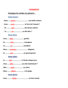 conjugaison Conjugue les verbes au présent :