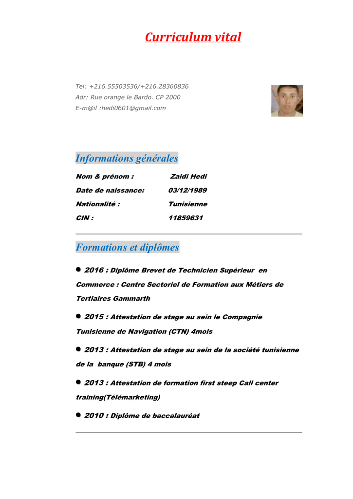 Curriculum Vitae