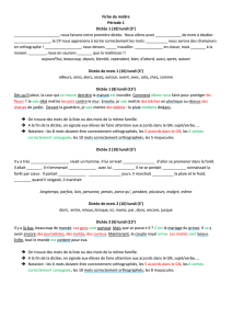 Fiche du maître Période 1 Dictée 1 (10) lundi (5`) , nous faisons