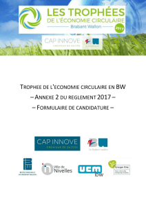 Annexe 2 du règlement – Formulaire de candidature