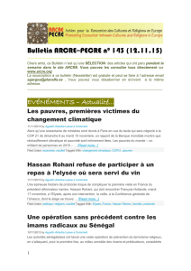 Bulletin ARCRE–PECRE nº 143 (12.11.15)