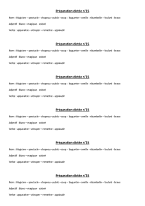 Préparation dictée n°15