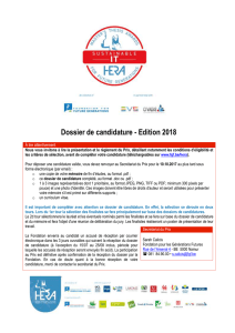 Dossier de candidature - Master`s Thesis Award - Sustainable