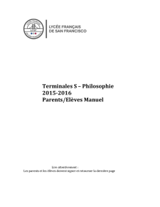 TerminalesS – Philosophie 2015