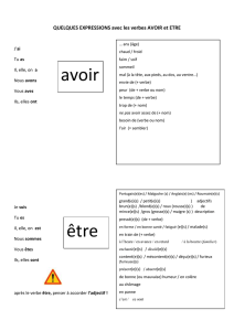 QUELQUES EXPRESSIONS avec les verbes AVOIR et