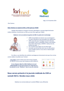 Medinect Mail et courrier lancement CHR2014