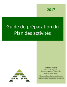Guide de préparation du Plan des activités