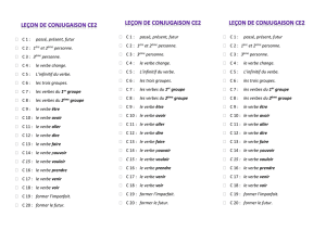 leçon de Conjugaison ce2