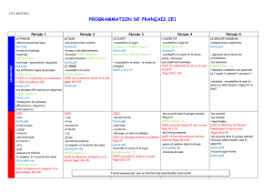 programmation de français ce1