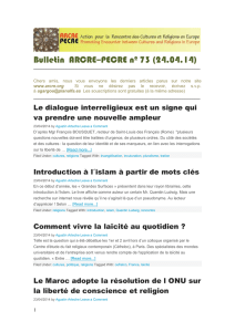 Bulletin ARCRE–PECRE nº 73 (24.04.14)