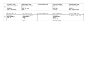 CE2 Pour lundi 26 janvier Pour mardi 27 janvier Pour mercredi 28