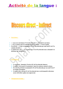 Discours direct – indirect