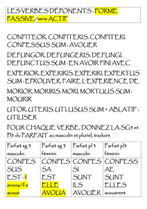 LES VERBES DÉPONENTS : FORME PASSIVE/sens ACTIF