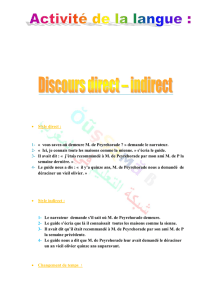 Discours direct – indirect