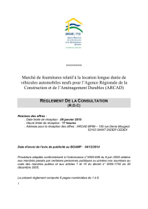 Réglement de la consultation