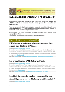 Bulletin ARCRE–PECRE nº 170 (02.06.16)